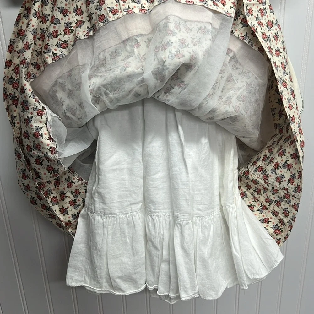 Vintage‎ Karela Kids Floral Peter Pan Collar Sz 8